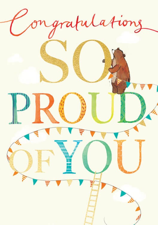 Notes & Queries Cards Bear Congratulations Greeting Card