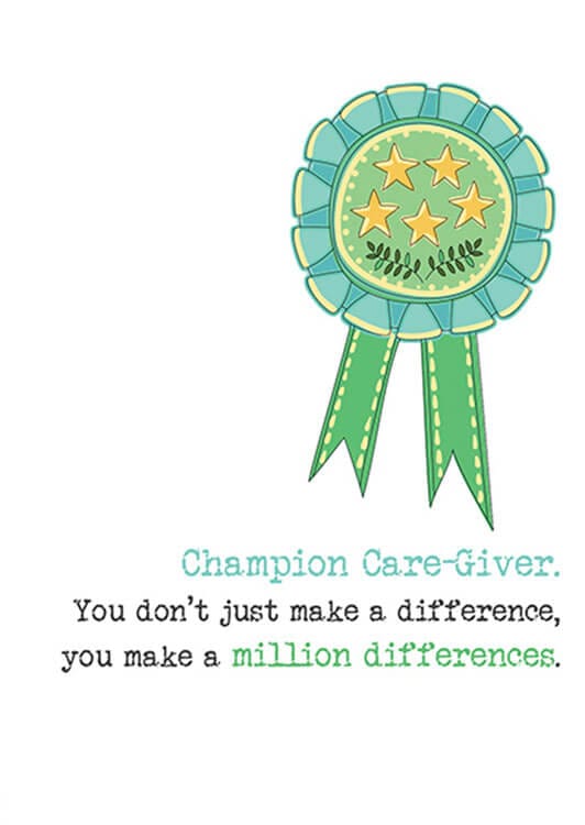 Notes & Queries Cards Champion Caregiver Friendship Greeting Card