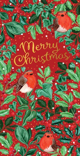 Notes & Queries Cards Christmas Holly Money Wallet Greeting Card