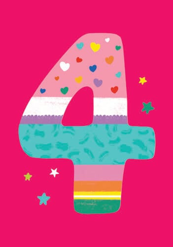 Notes & Queries Cards Four Birthday Greeting Card