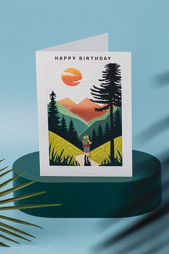 Notes & Queries Cards Hiking Birthday Greeting Card