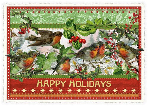 Notes & Queries Cards Holiday Birds Postcard