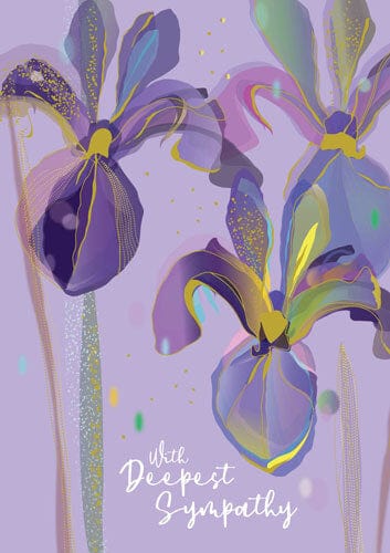 Notes & Queries Cards Irises Sympathy Greeting Card