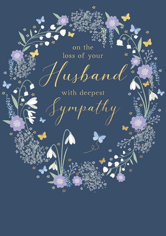 Notes & Queries Cards Loss Of Husband Sympathy Greeting Card