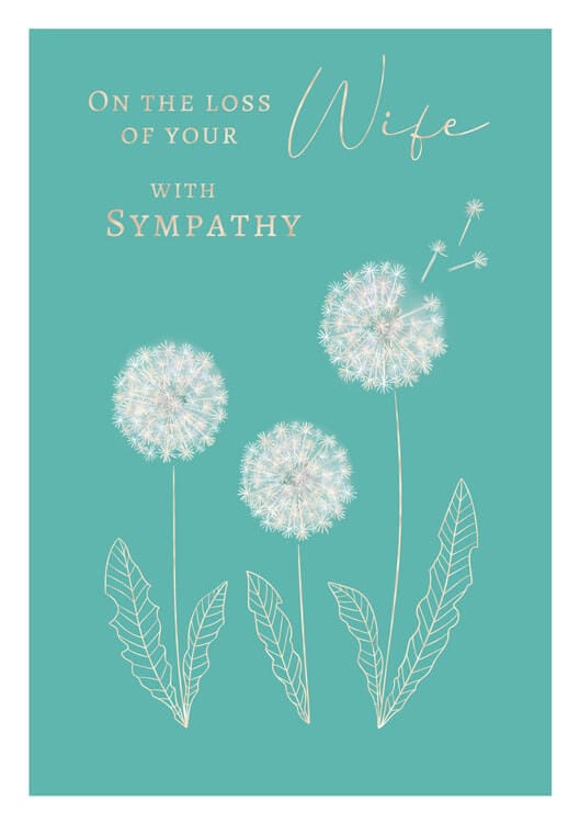 Notes & Queries Cards Loss Of Wife Sympathy Greeting Card