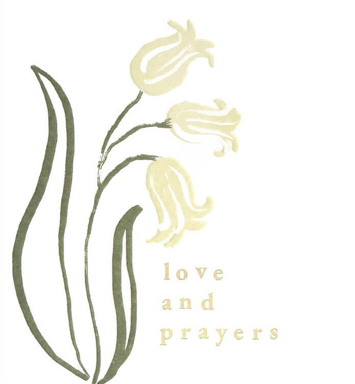 Notes & Queries Cards Love and Prayers Sympathy Greeting Card