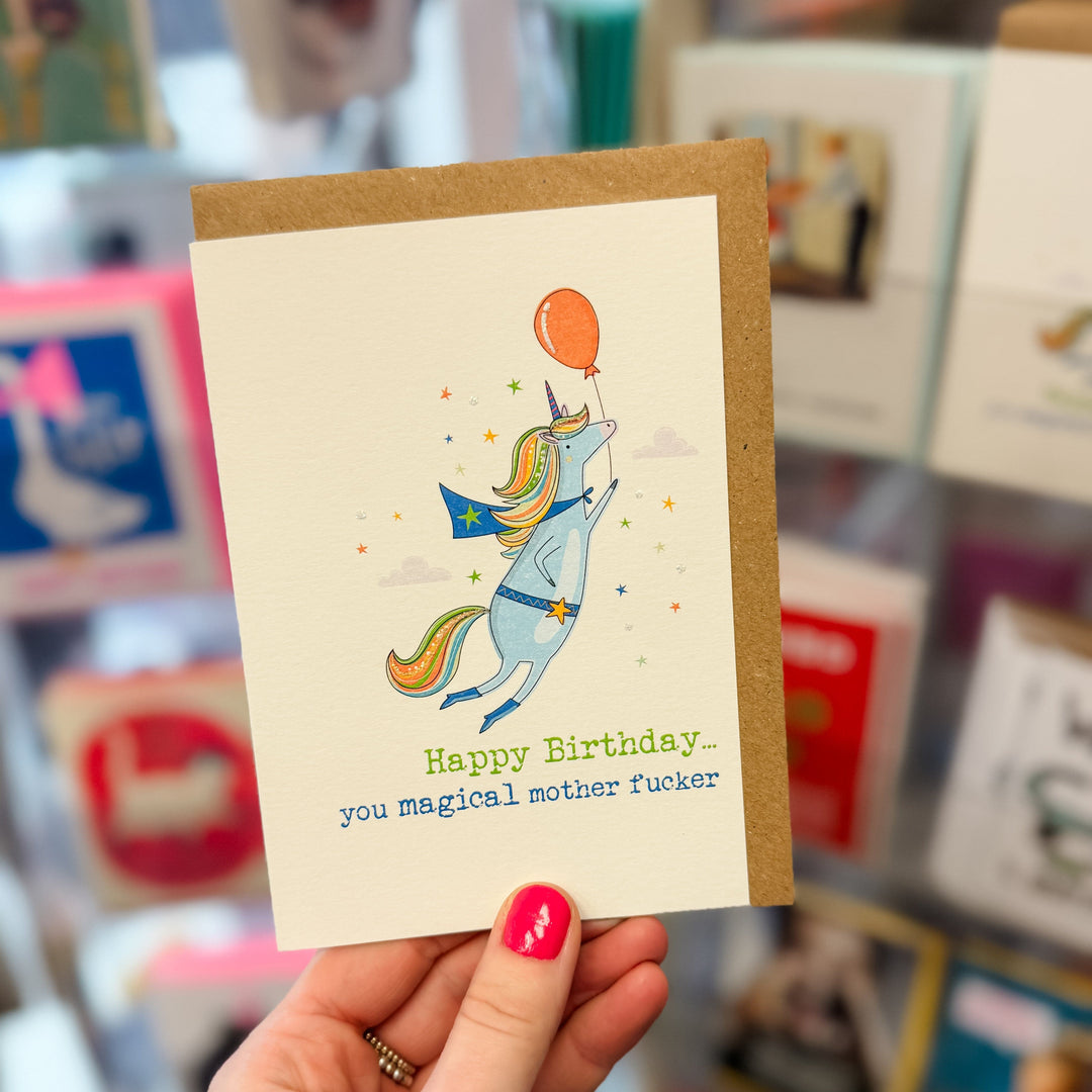 Notes & Queries Cards Magical Mf Birthday Greeting Card