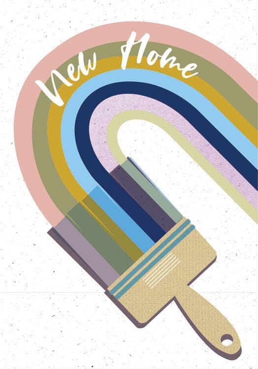 Notes & Queries Cards Paintbrush New Home Greeting Card