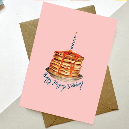 Notes & Queries Cards Pancakes Flipping Birthday Greeting Card