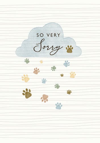 Notes & Queries Cards Pet Paws Sympathy Greeting Card