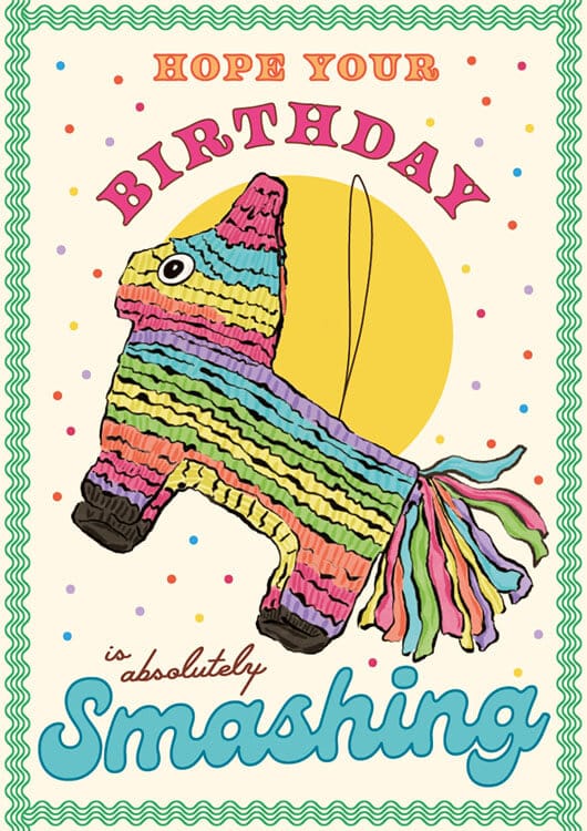 Notes & Queries Cards Pinata Birthday Greeting Card