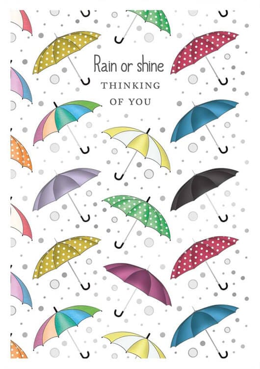 Notes & Queries Cards Rain Or Friendship Greeting Card