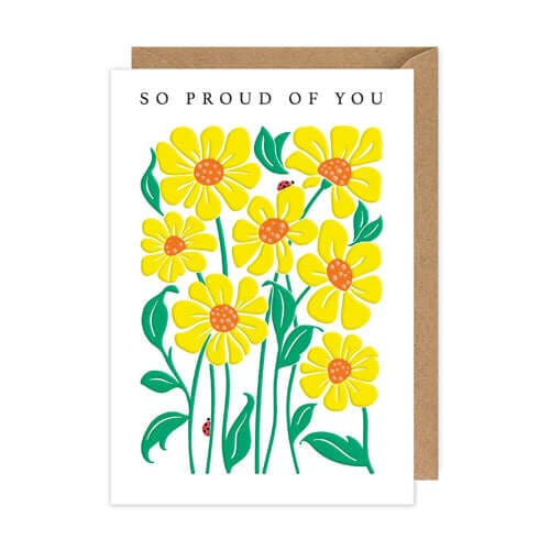Notes & Queries Cards So Proud Flower Congratulations Greeting Card