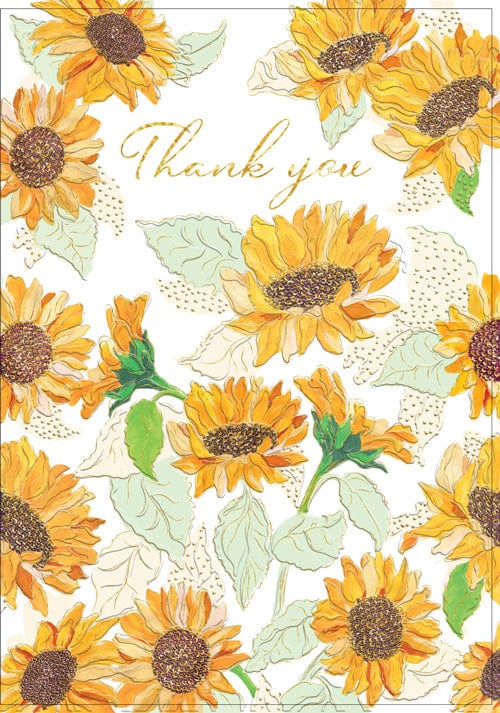Notes & Queries Cards Sunflowers Thank You Greeting Card