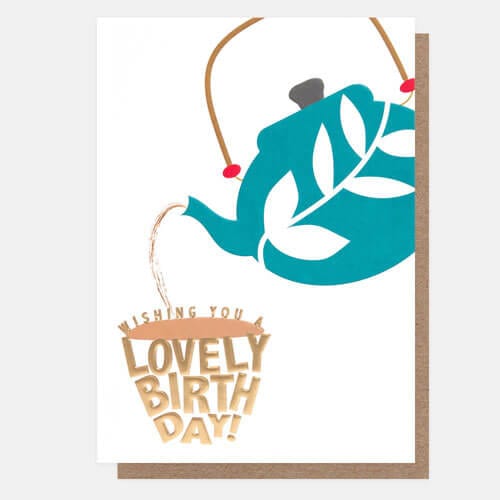 Notes & Queries Cards Tea Birthday Greeting Card