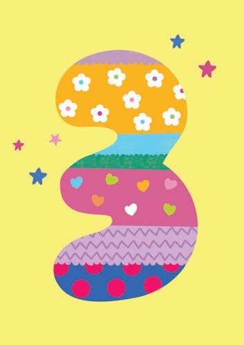 Notes & Queries Cards Three Birthday Greeting Card