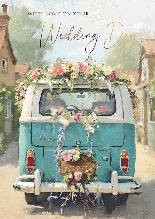 Notes & Queries Cards VW Bus Wedding Greeting Card