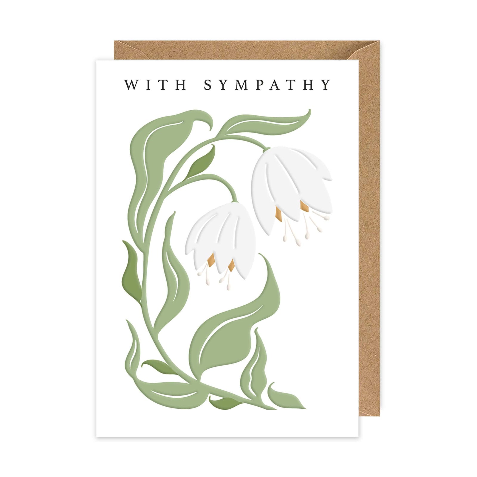 Notes & Queries Cards White Flower Sympathy Greeting Card
