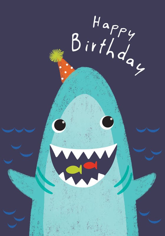 Notes & Queries Greeting Card Birthday Shark Greeting Card