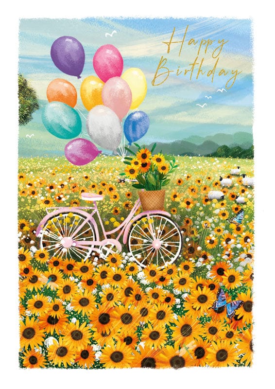 Notes & Queries Greeting Card Birthday Sunflowers Greeting Card