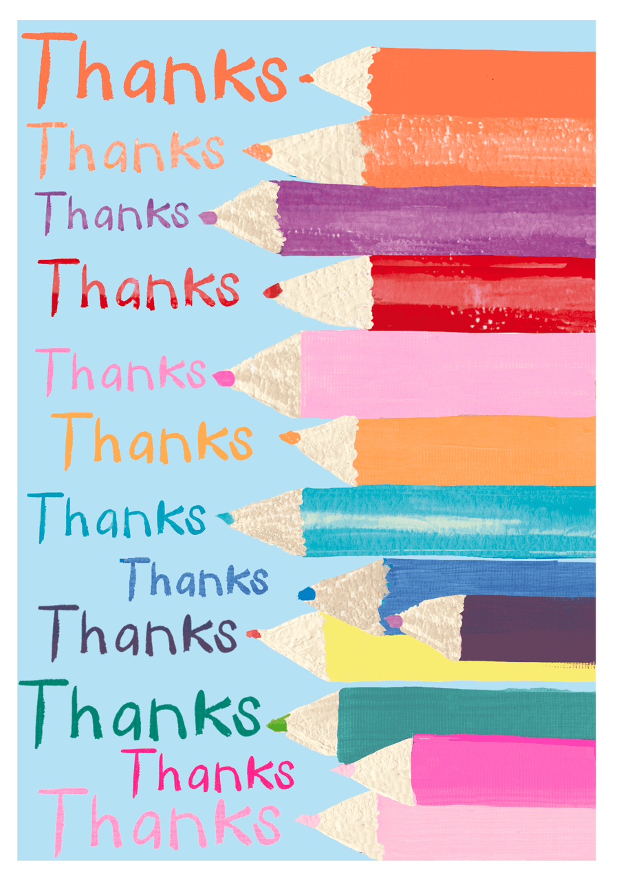 Notes & Queries Greeting Card Pencil Thank You Card