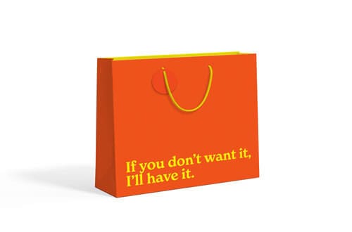 Notes & Queries Party I'll Have It Large Gift Bag