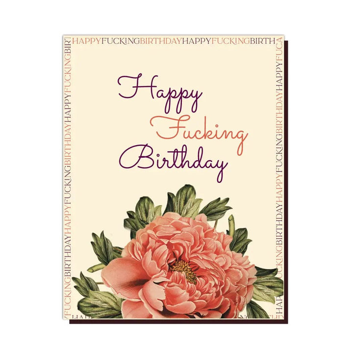 OffensiveDelightful Card F*ING FLOWERS Birthday Card