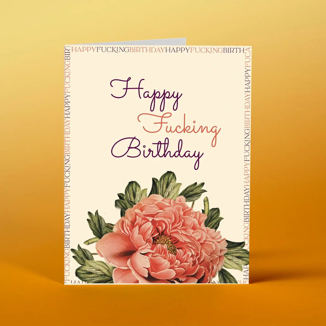 OffensiveDelightful Card F*ING FLOWERS Birthday Card