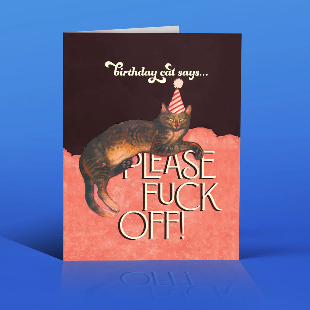 OffensiveDelightful Cards Birthday Cat Card