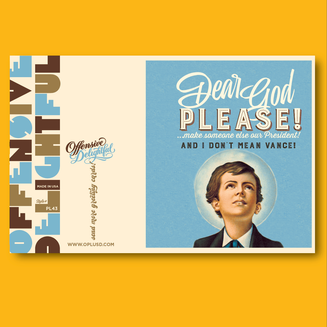 offensivedelightful Cards Dear God... Not Vance Card