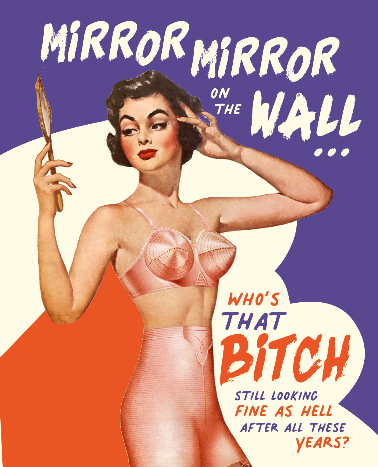 OffensiveDelightful Cards MIRROR MIRROR Birthday Card