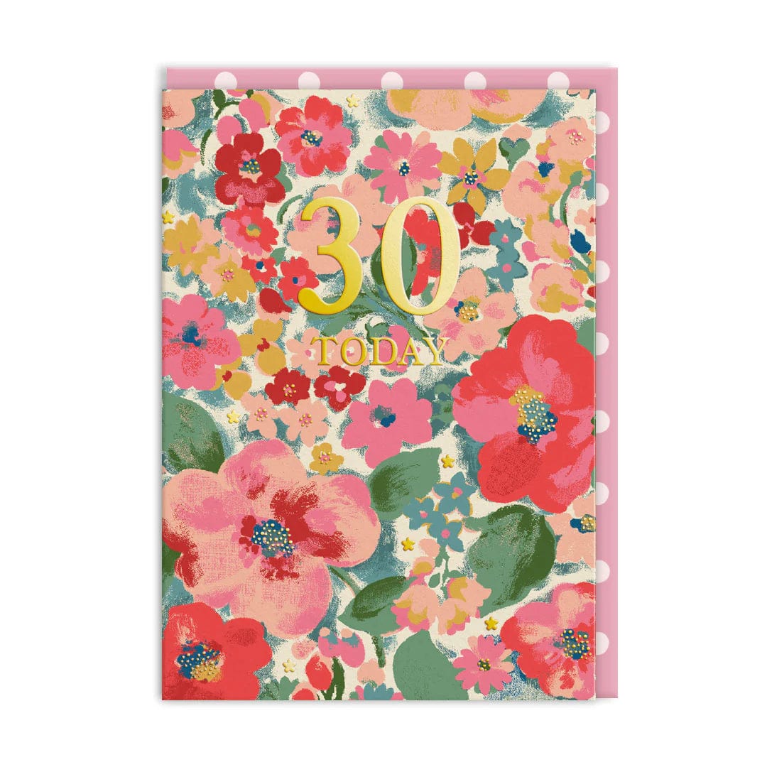 Ohh Deer Greeting Card 30 Painterly Floral Birthday Card