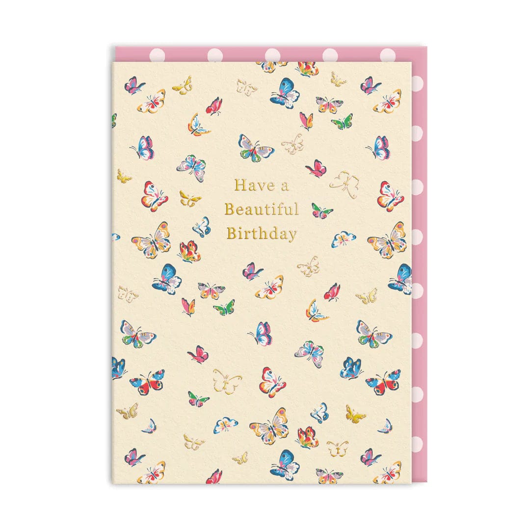 Ohh Deer Greeting Card Beautiful Butterflies Birthday Card