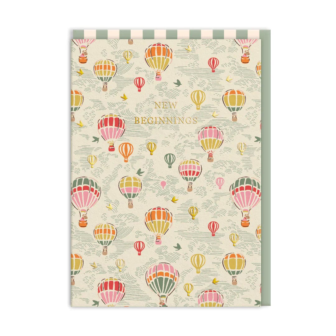 Ohh Deer Greeting Card Hot Air Balloons New Beginnings Greeting Card