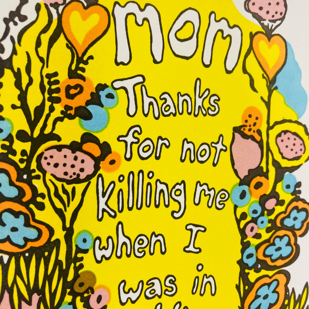 Old School Stationers Card Mothers Day humor. 