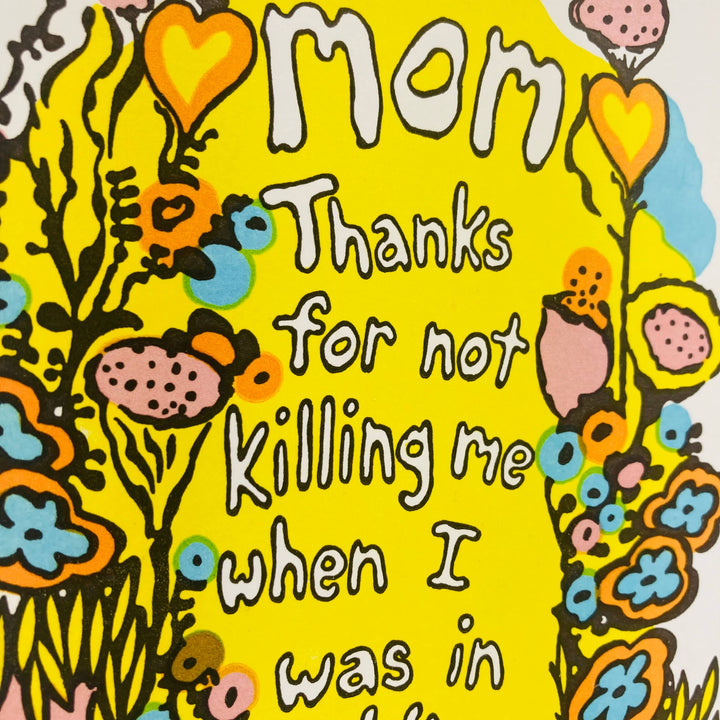 Old School Stationers Card Mothers Day humor. 