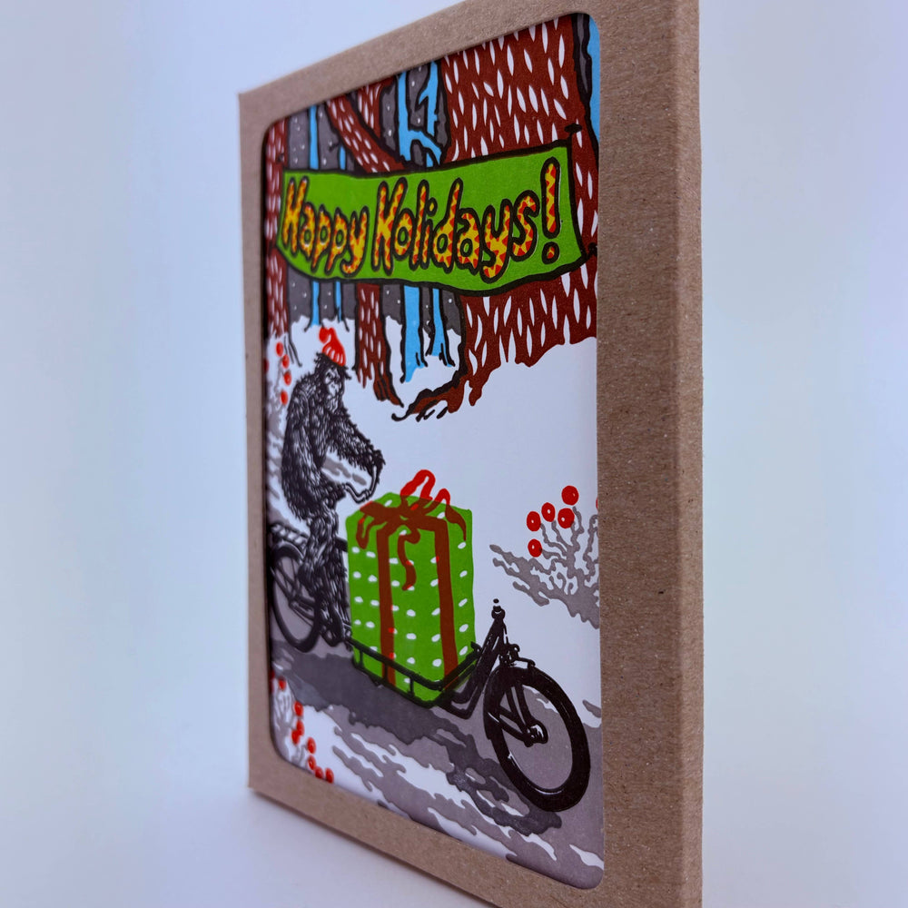 Old School Stationers Cards Holiday Special Delivery Sasquatch Express Boxed Card Set