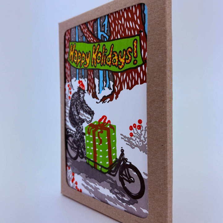 Old School Stationers Cards Holiday Special Delivery Sasquatch Express Boxed Card Set