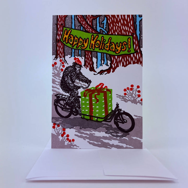 Old School Stationers Cards Holiday Special Delivery Sasquatch Express Boxed Card Set