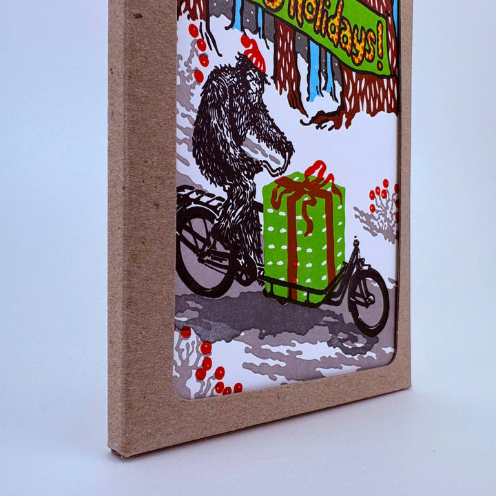 Old School Stationers Cards Holiday Special Delivery Sasquatch Express Boxed Card Set