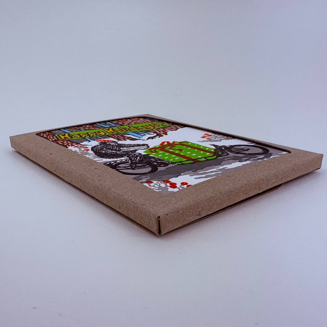 Old School Stationers Cards Holiday Special Delivery Sasquatch Express Boxed Card Set