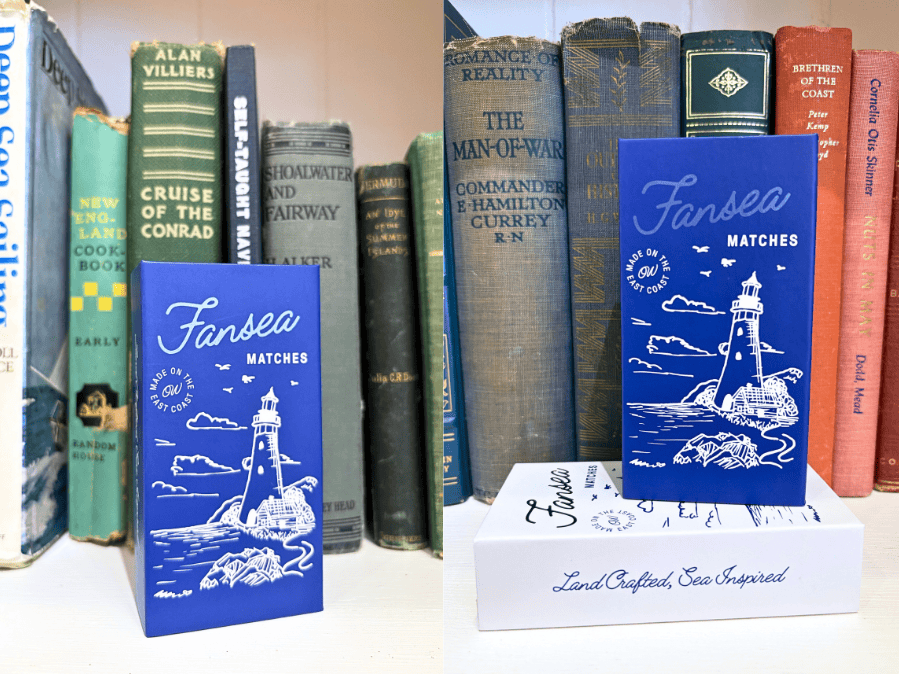 Old Whaling Company Gifts Fansea Matches | Blue Keepsake Matchbox