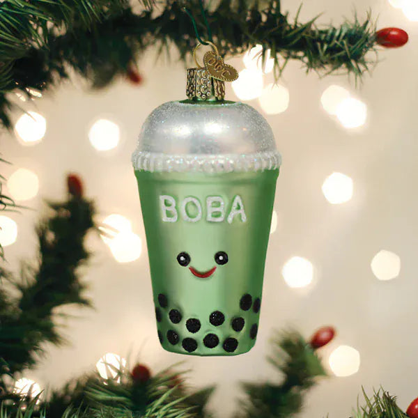 Old World Christmas Gifts Boba Tea Ornament