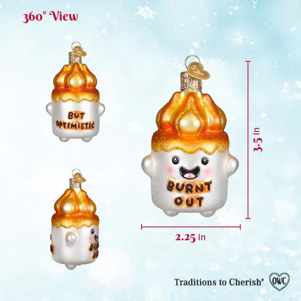 Old World Christmas Gifts Burnt-out Marshmallow Ornament