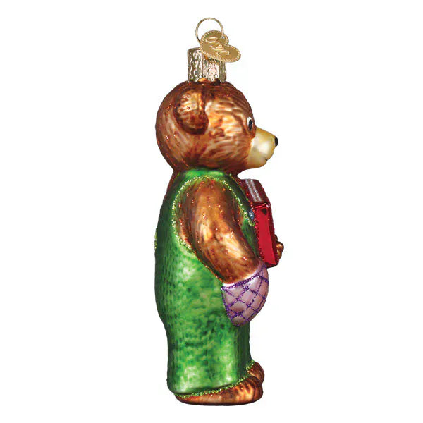Old World Christmas Gifts Corduroy Holding Book Ornament
