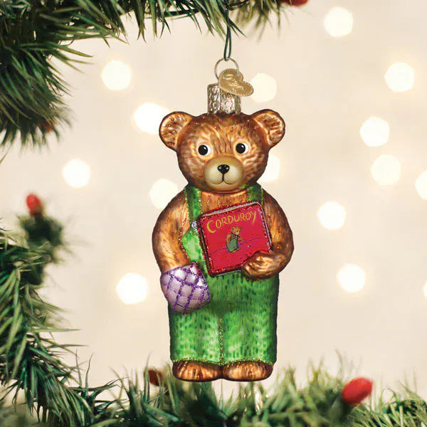 Old World Christmas Gifts Corduroy Holding Book Ornament