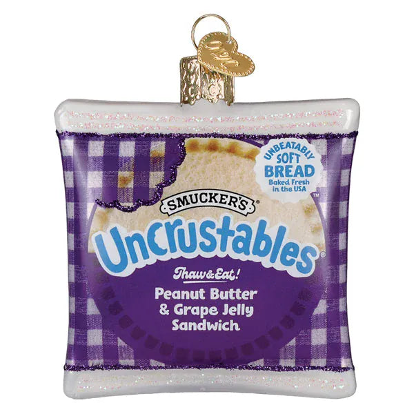 Old World Christmas Gifts PB &amp; Grape Uncrustables Sandwich Ornament