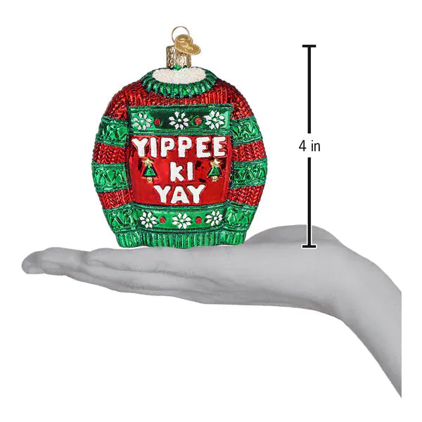 Old World Christmas Gifts Yippee Ki Yay Sweater Ornament