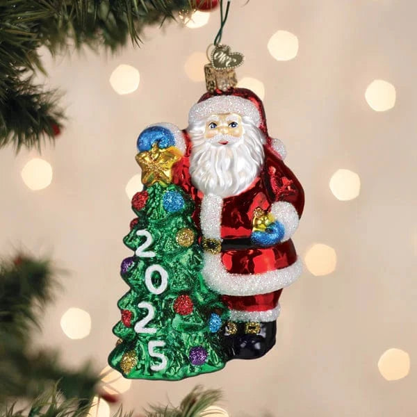 Old World Christmas Holiday 2025 Santa With Tree Ornament