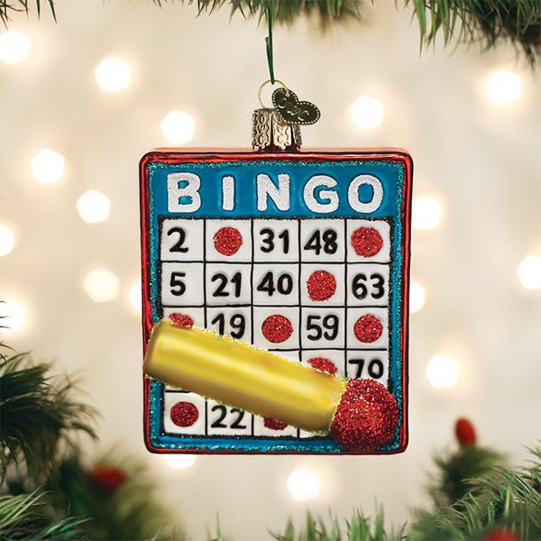 Old World Christmas Holiday Bingo Ornament
